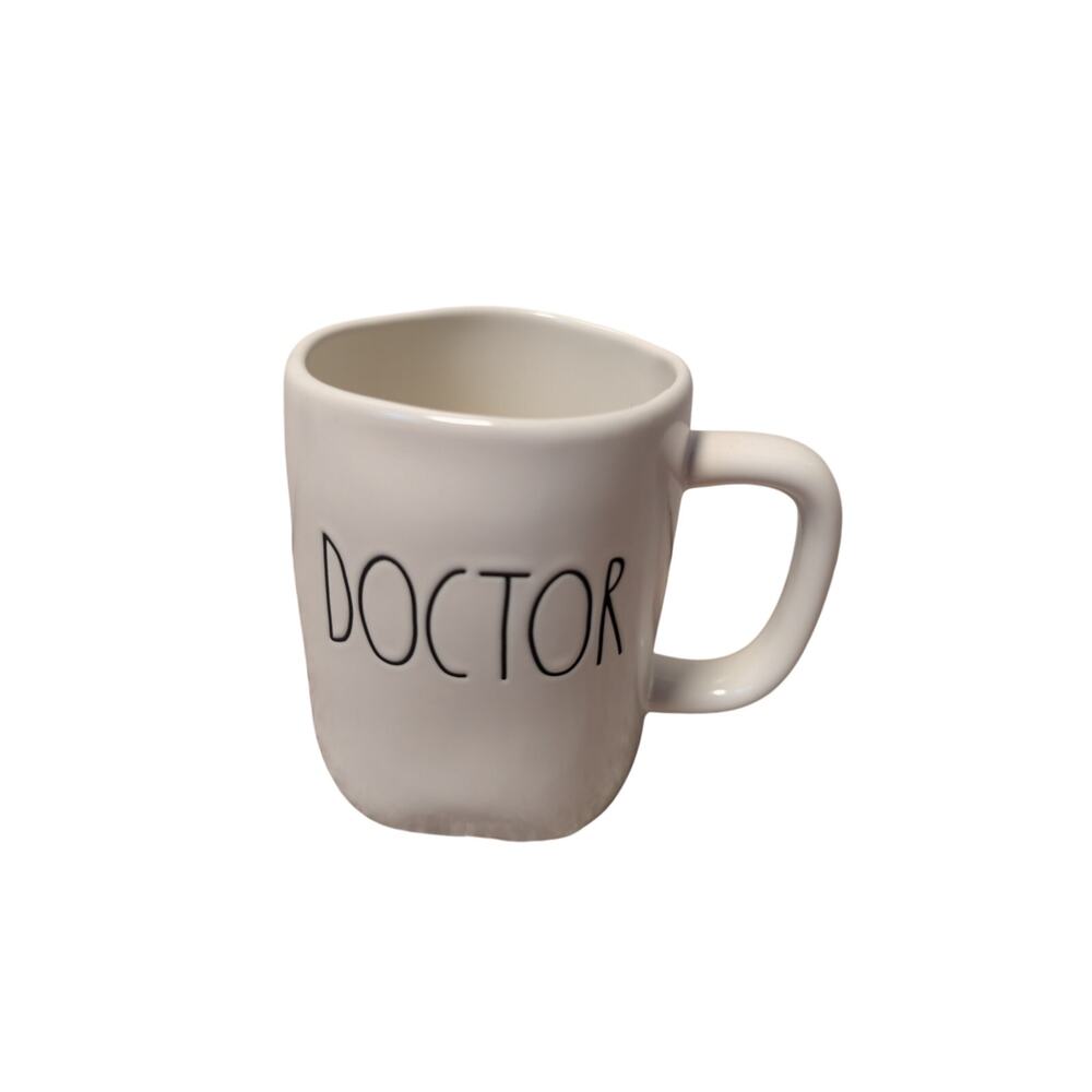 Rae Dunn Artisan Collection By Magenta "DOCTOR" White Ceramic Coffee Mug